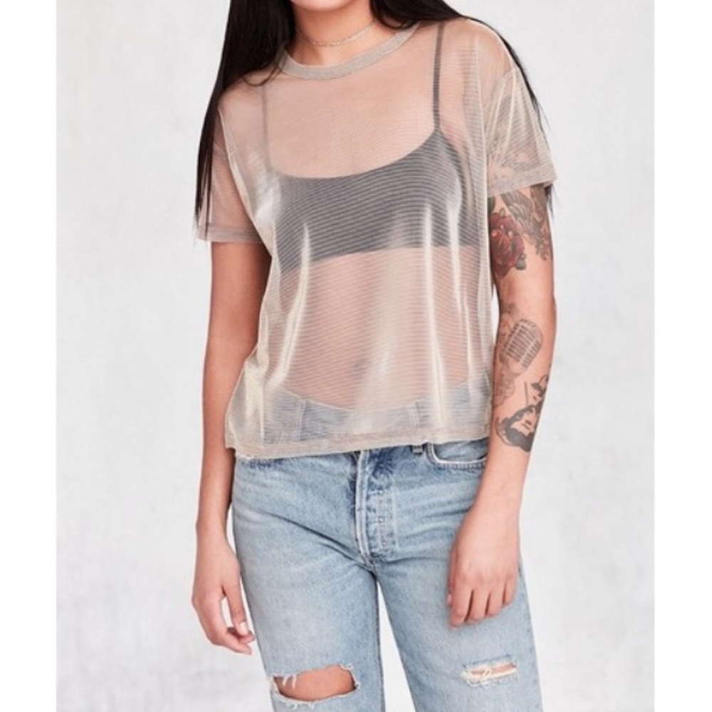 Silence and noise urban outfitter iridescent sheer